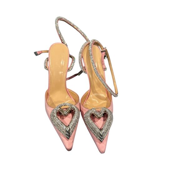 Mach & Mach Triple Heart Ankle-Strap Pumps Sz 38.5 US 8.5 MSRP $1020  NEW OTHER - Picture 7 of 10